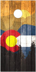 Colorado Flag Mountains Cornhole Boards