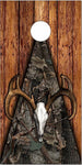 Deer Buck Skull2 Wood Camo Cornhole Boards