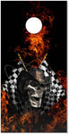 Race Cowboys Skull Flame Cornhole Boards