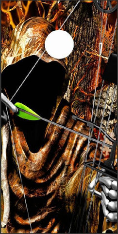 Bow Reaper Oblit Skull Blaze Camo Cornhole Boards