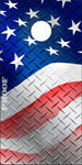 American Flag Diamond Plate Cornhole Boards