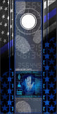 Police Thin Blue Line Finger Print Cornhole Boards