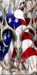 American Deer Oblit Buck Snow Camo Cornhole Boards