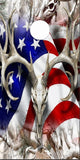 American Deer Oblit Buck Snow Camo Cornhole Boards